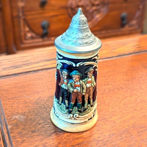 JW Remy Accents Vintage Jw Remy Ceramic Mini Lidded German Beer